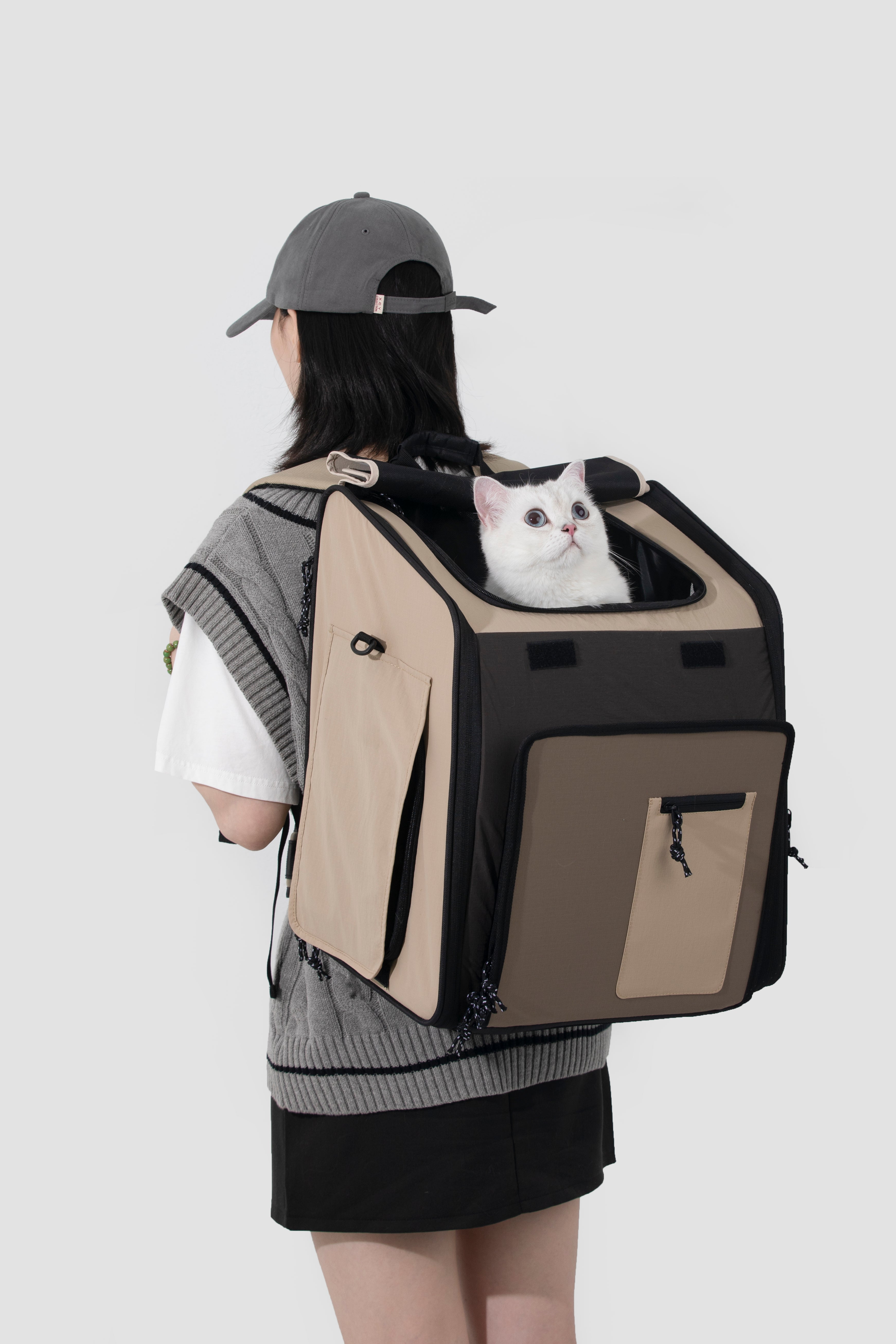 Dual-Expandable Tent Pet Backpack Carrier for Cats & Small Dogs - HiDREAM Australia