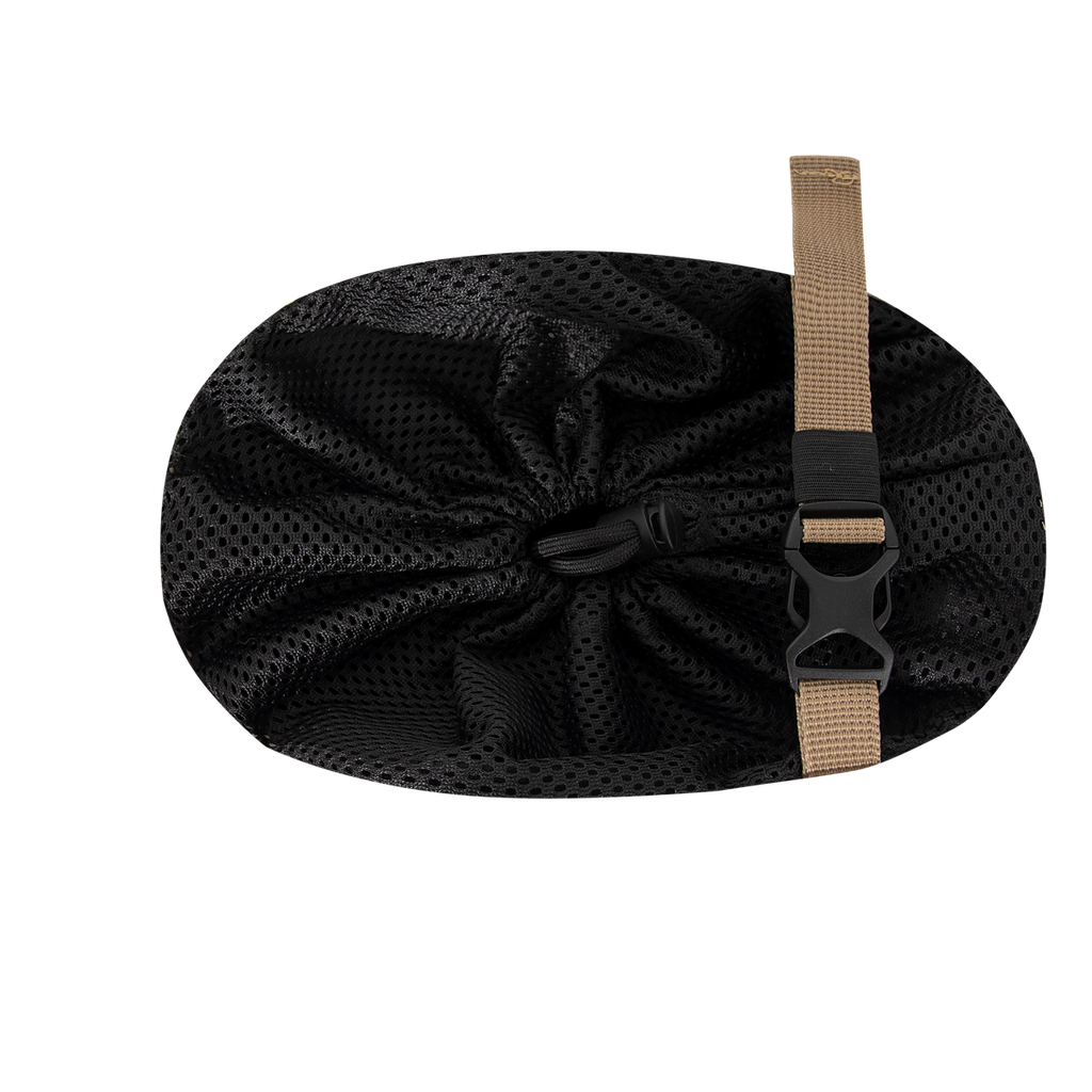 Removable mesh top cover of HiDREAM Crossbody Travel Bag for Pets, showing adjustable strap and secure buckle.