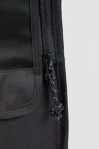 Close-up of black zipper on HiDREAM Sling Pet Carrier. Durable detail of the 3-in-1 papoose bag for stylish pet travel in Australia.
