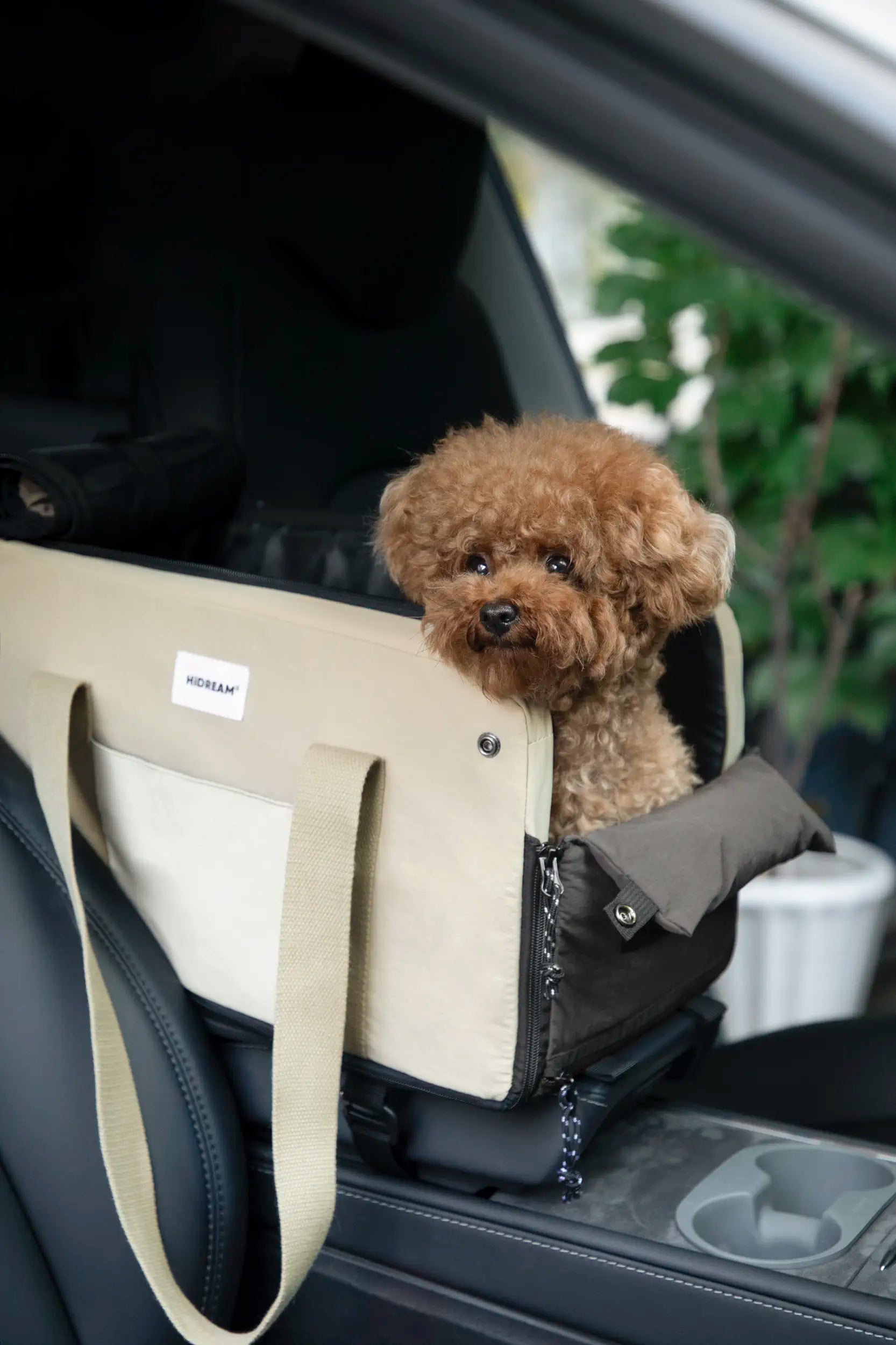 Open-Top Console Pet Carrier – Car Booster Seat & Tote