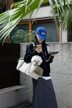 Pet Carrier Shoulder Bag – Removable Mesh Top for Cats & Small Dogs
