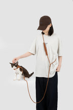 Corduroy Cat Harness & Leash Set – Escape-Proof, Hands-Free Walking