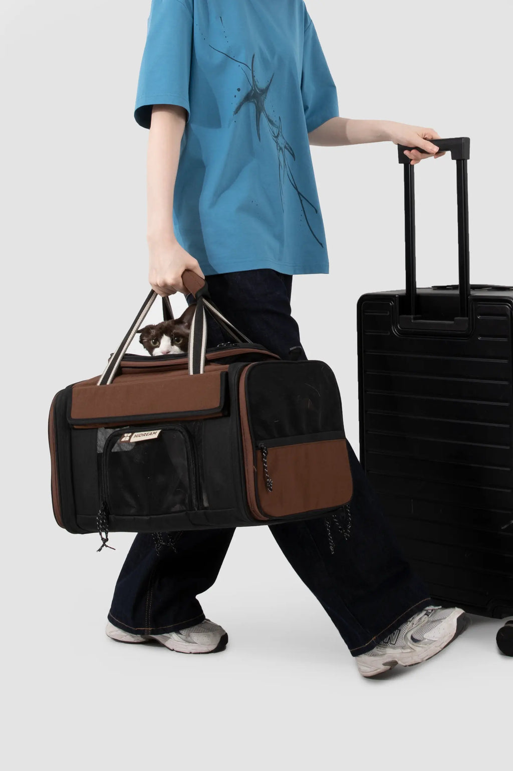 Expandable Cat Carrier for 2 Cats – Airline Approved Under-Seat Travel Bag
