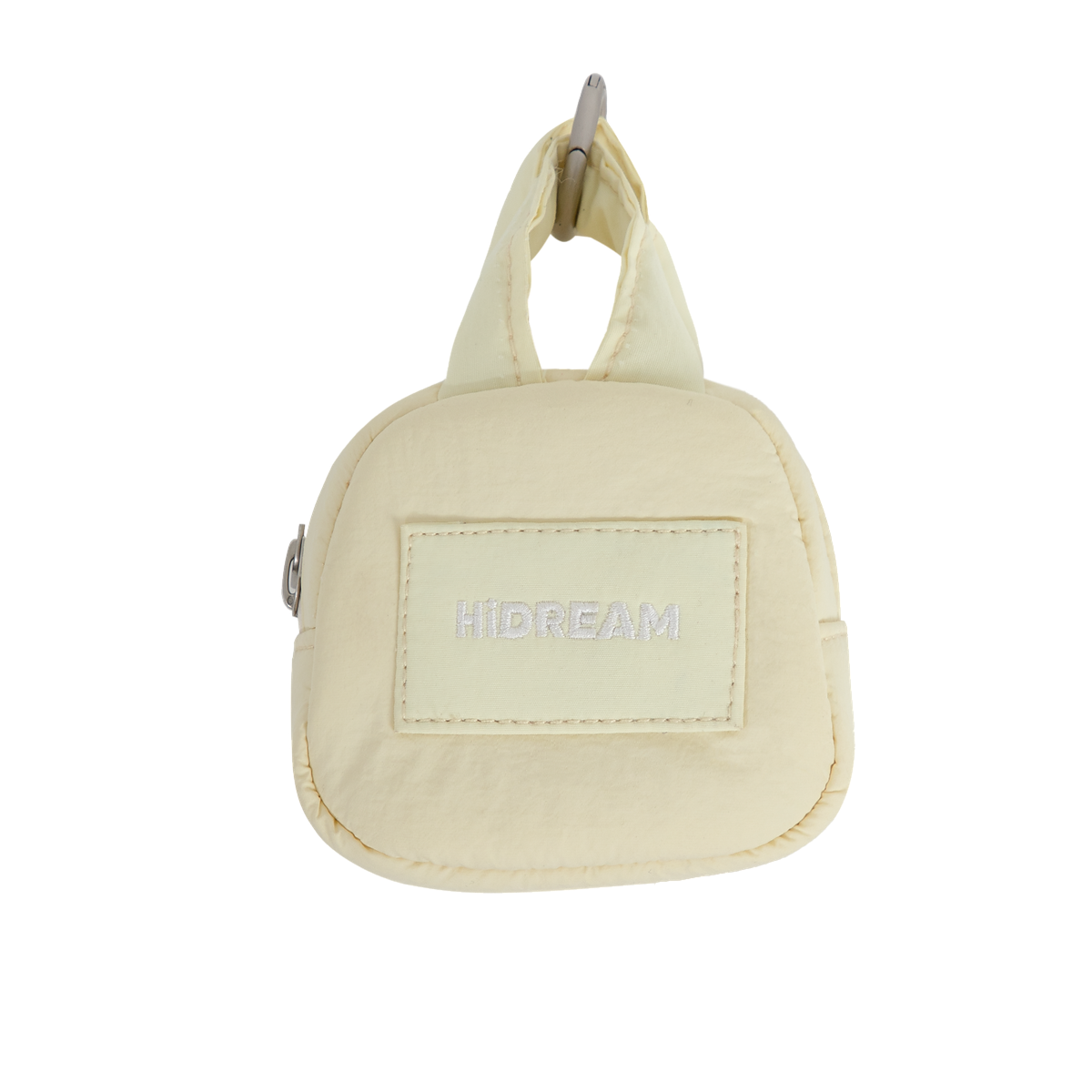 Stylish yellow HiDREAM Dog Poop Bag Holder with wide opening and leash clip, ideal for pet owners on the go.