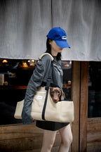 Open-Top Dachshund Carrier Tote – Shoulder, Crossbody & Hand Carry