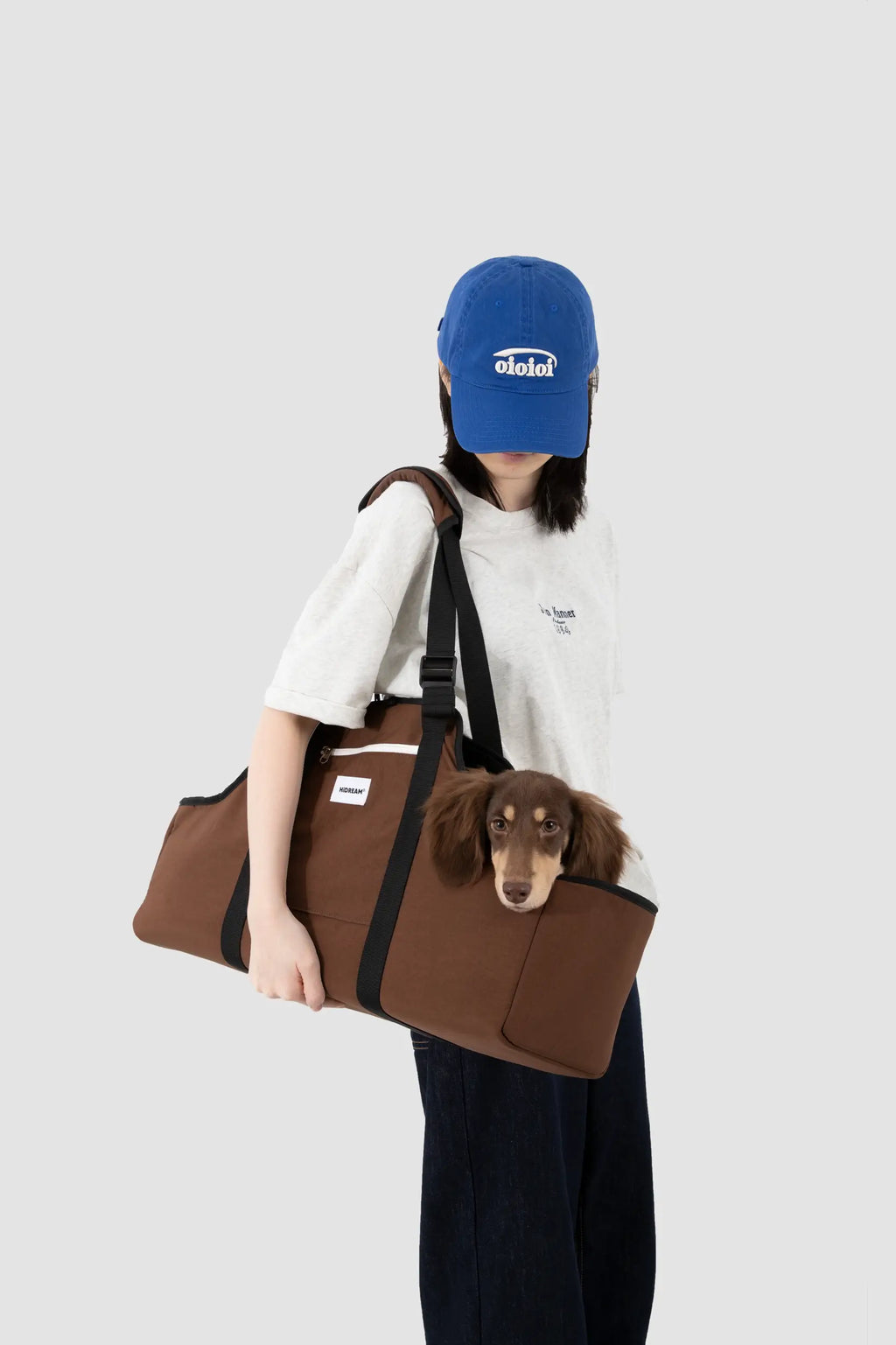 Open-Top Dachshund Carrier Tote – Shoulder, Crossbody & Hand Carry