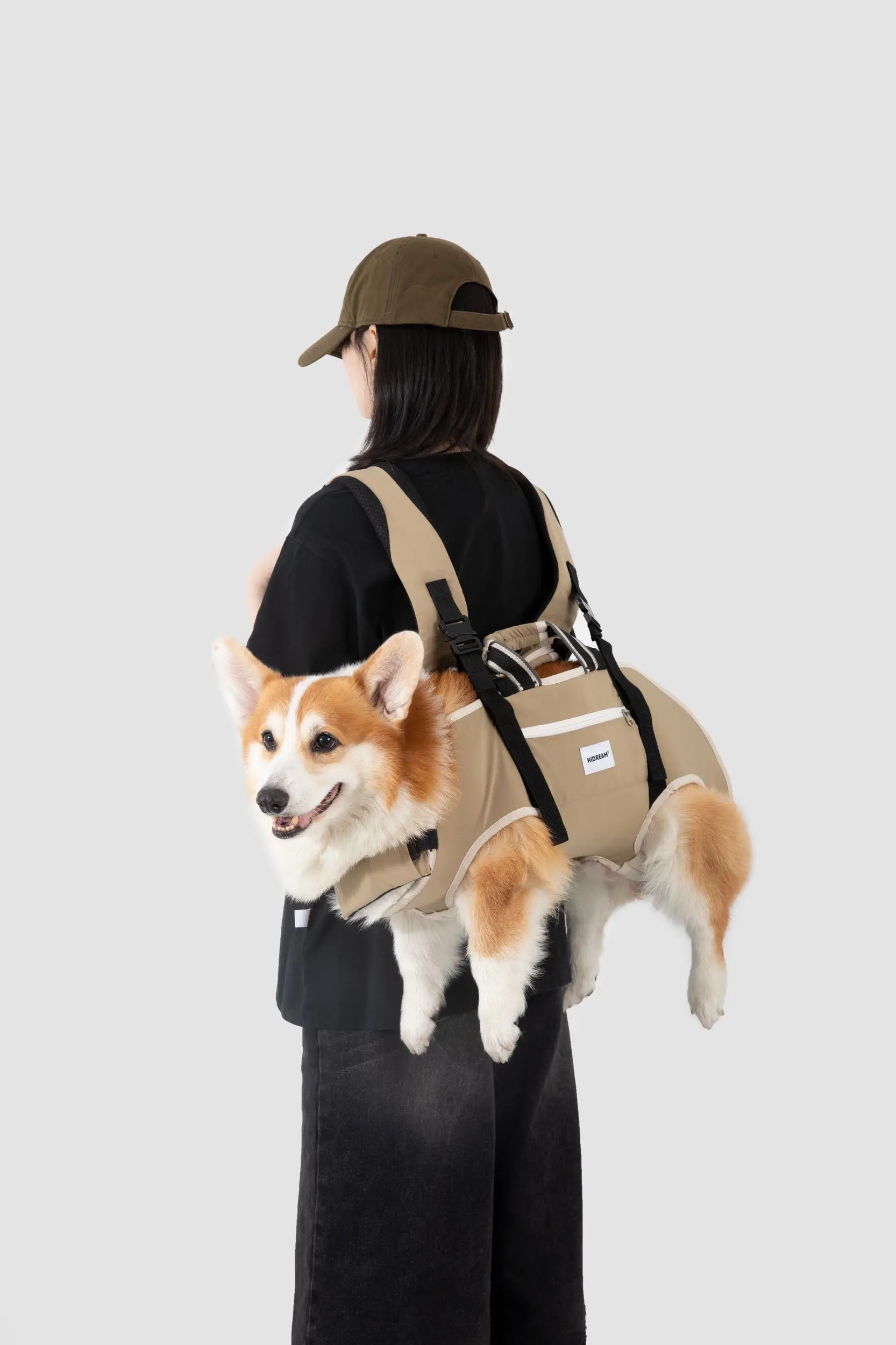 Spine-Friendly Dog Carrier Backpack – Horizontal, Legs-Out Design
