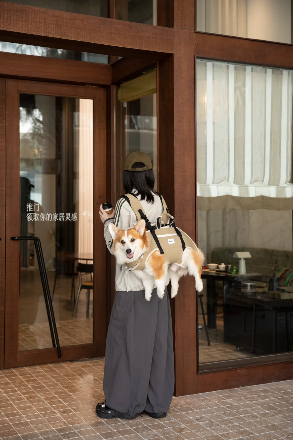 Spine-Friendly Dog Carrier Backpack – Horizontal, Legs-Out Design