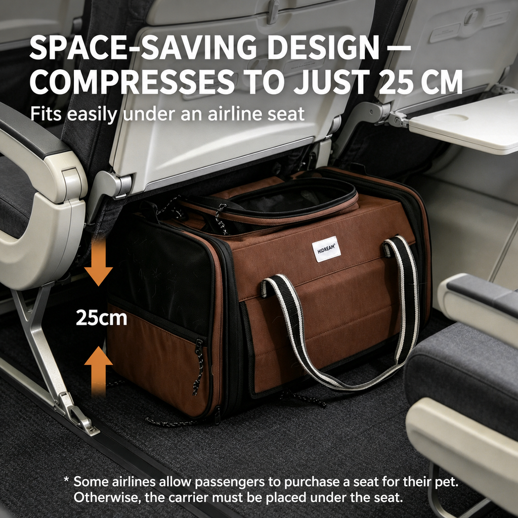Expandable Cat Carrier for 2 Cats – Airline Approved Under-Seat Travel Bag