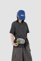 Dusk Mauve dog walking waist bag with elastic front pocket for waste bags