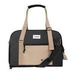 Black and beige HiDREAM Sling Pet Carrier with front pocket. A 3-in-1 semi-open papoose bag for stylish pet travel in Australia.